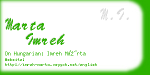 marta imreh business card